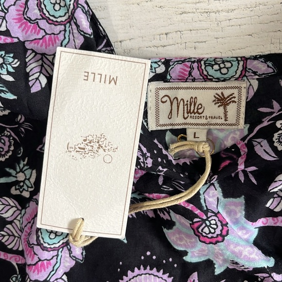 Mille Resort Klara Tropical Night Floral Dress Size L NWT - Picture 6 of 12